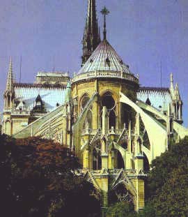 Choro ramstinė sistema. Dievo Motinos katedra. Paryžius