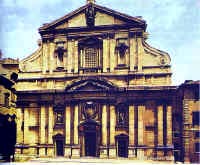 Dž. da Vinjola ir Dž.dela Porta. Jėzaus bažnyčia. Roma. 1575 m.