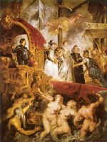 P.Rubensas. Rubensas. Marijos Mediči išlipimas Marselio uoste. 1621-25 m.