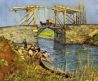 Vincentas van Gogas. Pakeliamas tiltas su vežimu