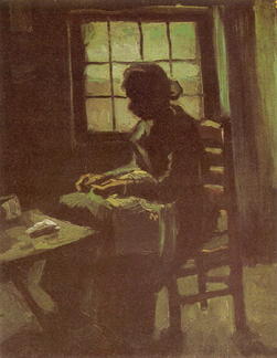 V. van Gogas. Moteris lupanti bulves