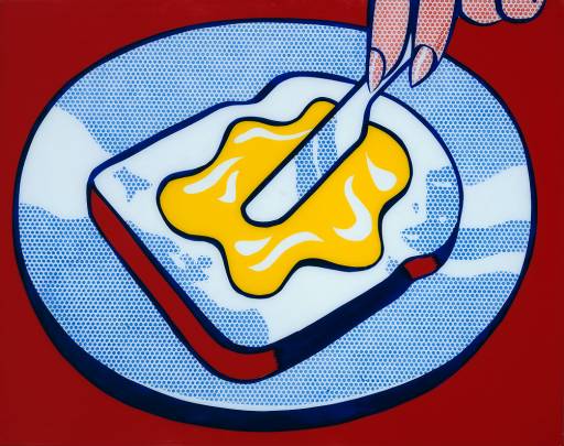 R.Lichtenšteinas. Garstyčios ant baltos duonos. 1963 m.