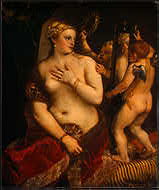 Ticianas. Venera su veidrodžiu. 1555
