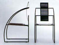 M.Botta. Kėdė, modelis "Quinta". Plienas. 1985