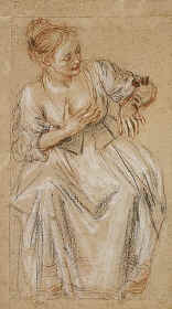 A.Vato. Sėdinti moteris. 1716-17