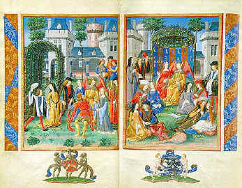 Nežinomas autorius. Stebuklingas sodas iš "Romano apie rožę". 16 a. pr.